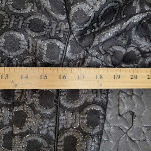 Agnona Womens Short Jacket Size 44 Medium Black Metallic Embroidered Wool Blend - Picture 6 of 12